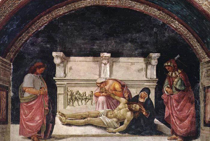 Luca Signorelli Lamentation over the Dead Christ with Sts Parenzo and Faustino oil painting picture